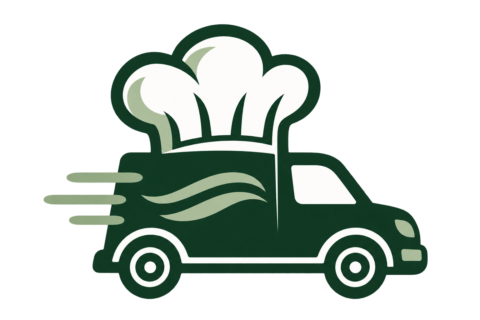 Chef’s hat and delivery van